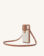 JWPE - Aylin Canvas Phone Bag - Brown
