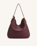 JWPE - Nina Metal Charm Hobo Bag - Burgundy