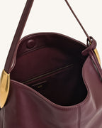 JWPE - Nina Metal Charm Hobo Bag - Burgundy