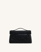 JWPE - Thea Artificial Crystal Top Handle Bag - Black