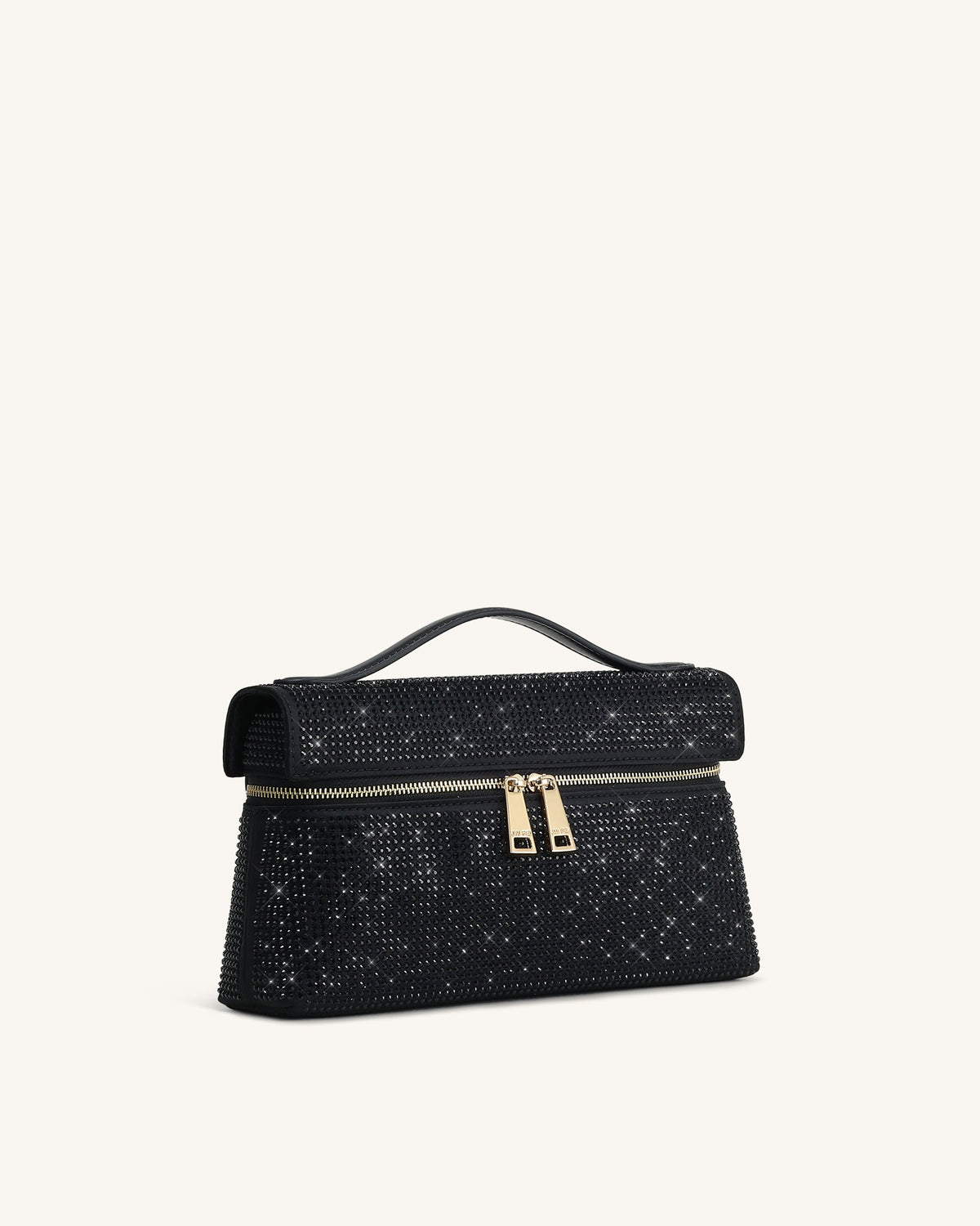 JWPE - Thea Artificial Crystal Top Handle Bag - Black