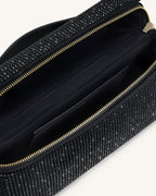 JWPE - Thea Artificial Crystal Top Handle Bag - Black