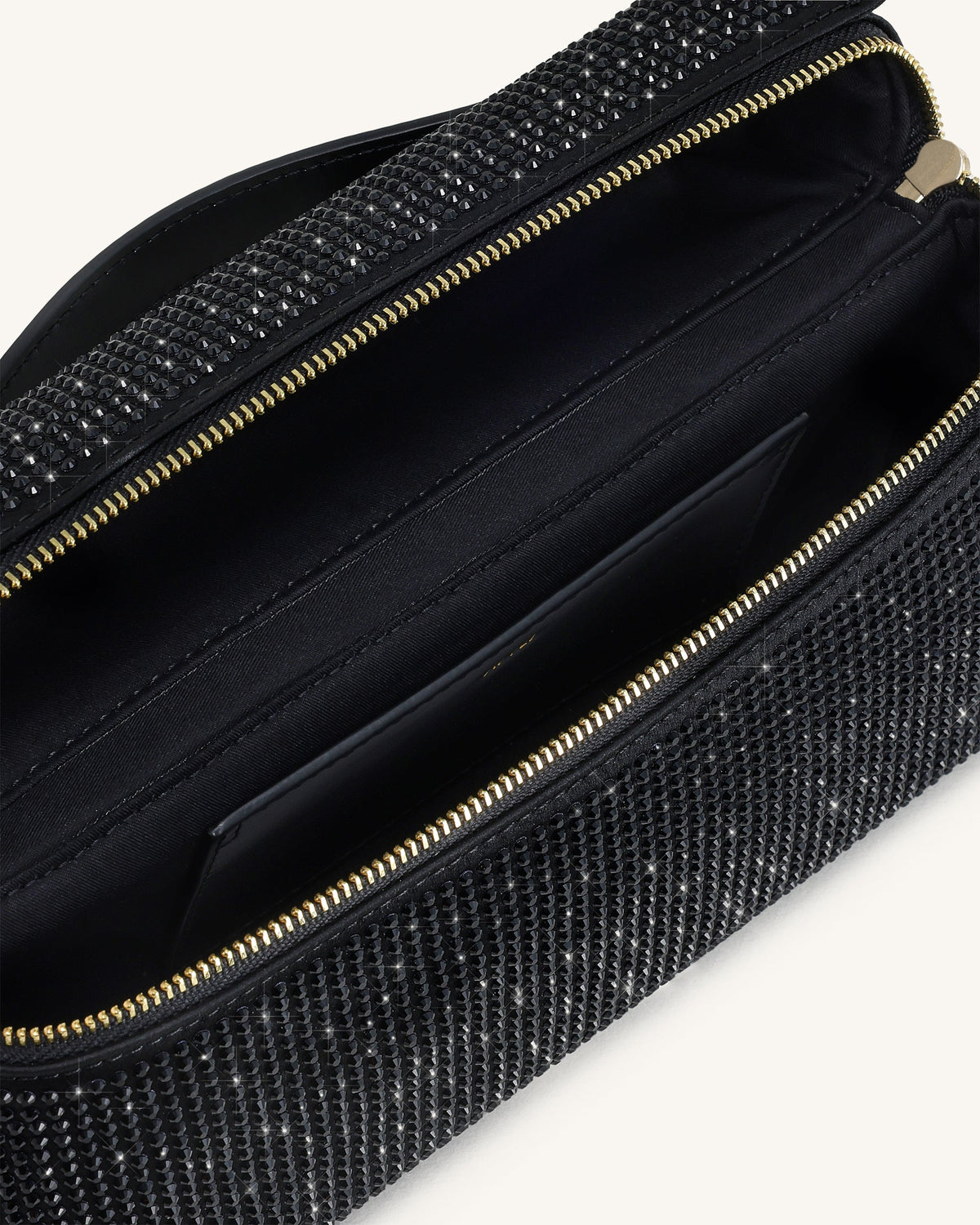 JWPE - Thea Artificial Crystal Top Handle Bag - Black