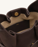 JWPE - Alina Faux Suede Hobo Bag - Chocolate Brown
