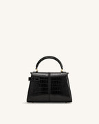 JWPE - Elise Top Handle Bag - Black Croc