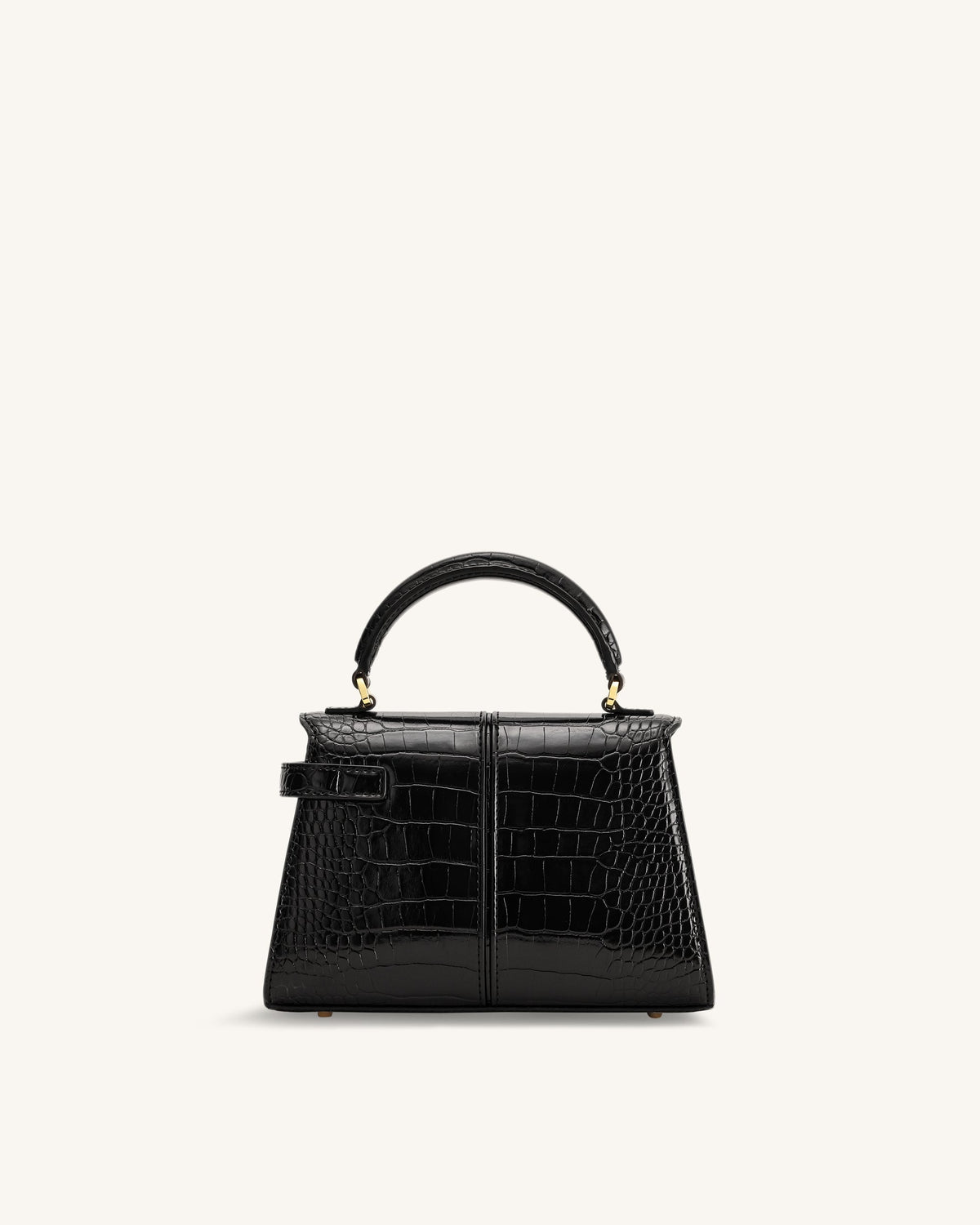 JWPE - Elise Top Handle Bag - Black Croc