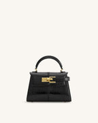 JWPE - Elise Top Handle Bag - Black Croc