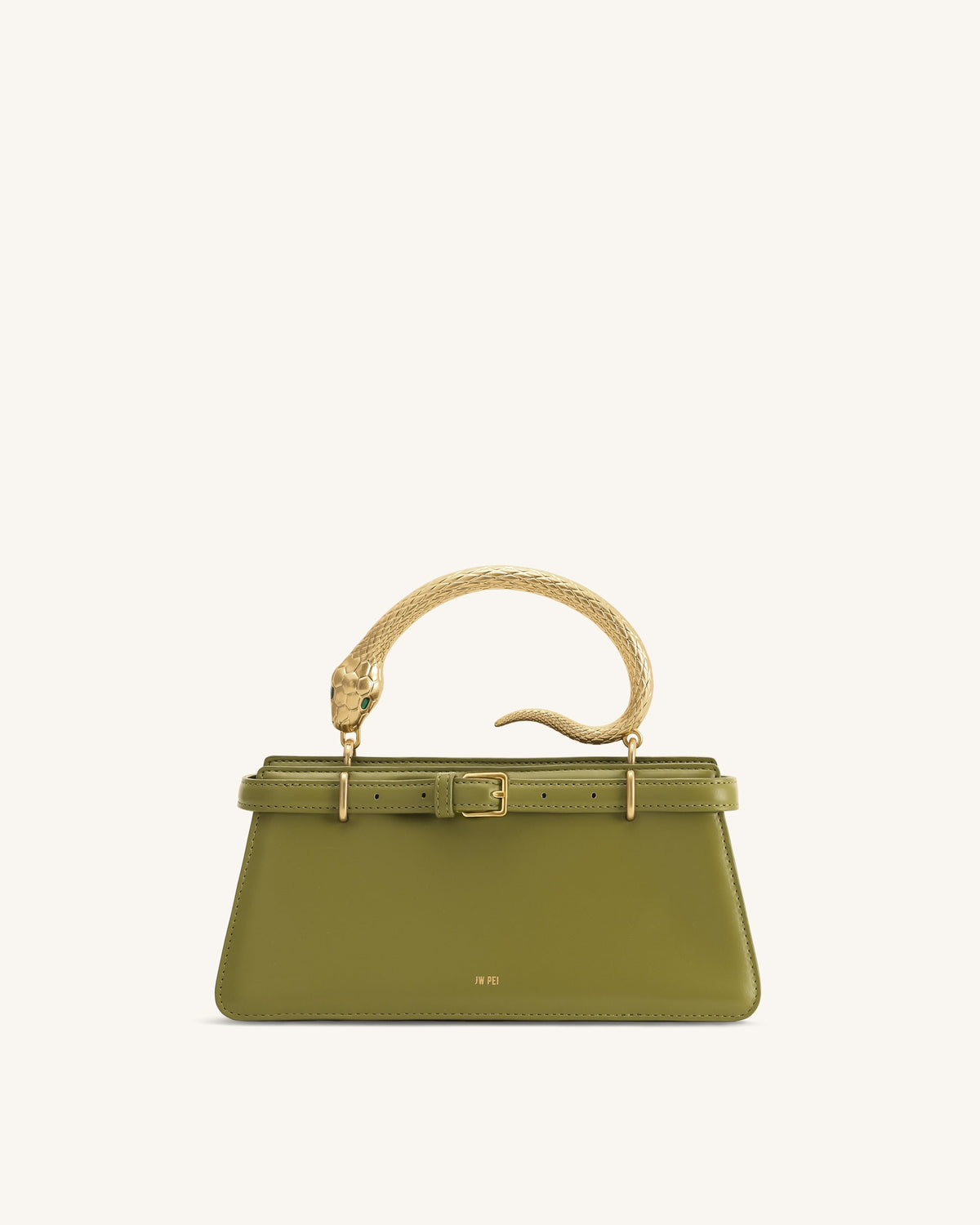 JWPE - Elena Snake Handle Top Handle Bag - Matcha Green