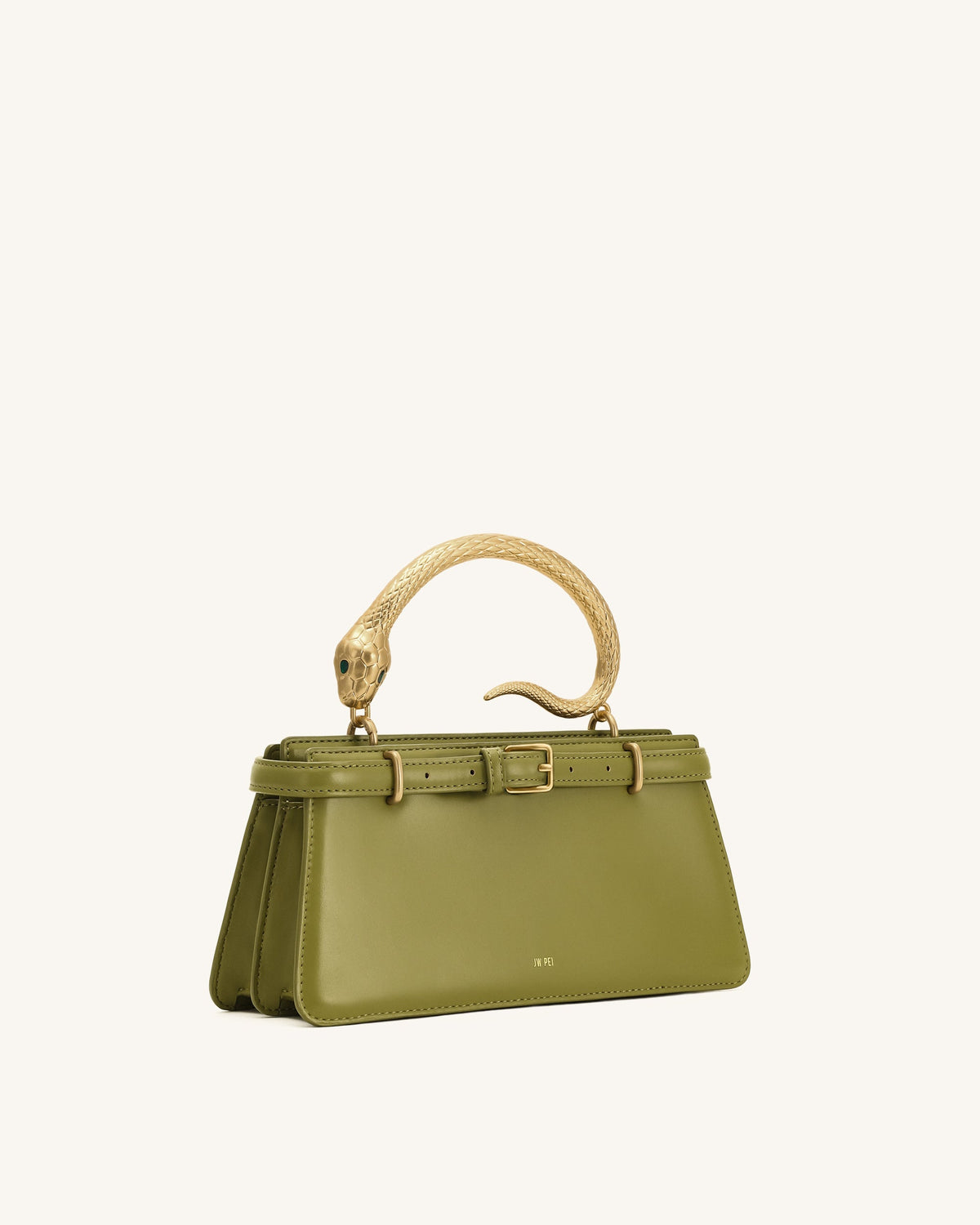 JWPE - Elena Snake Handle Top Handle Bag - Matcha Green