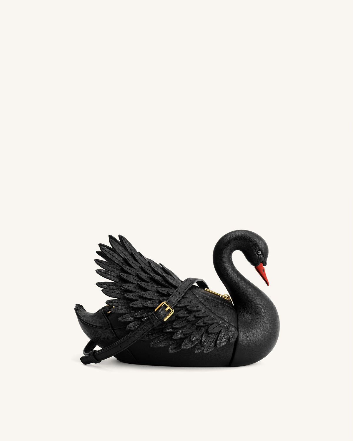 JWPE - Alani Swan Shaped Crossbody Bag - Black