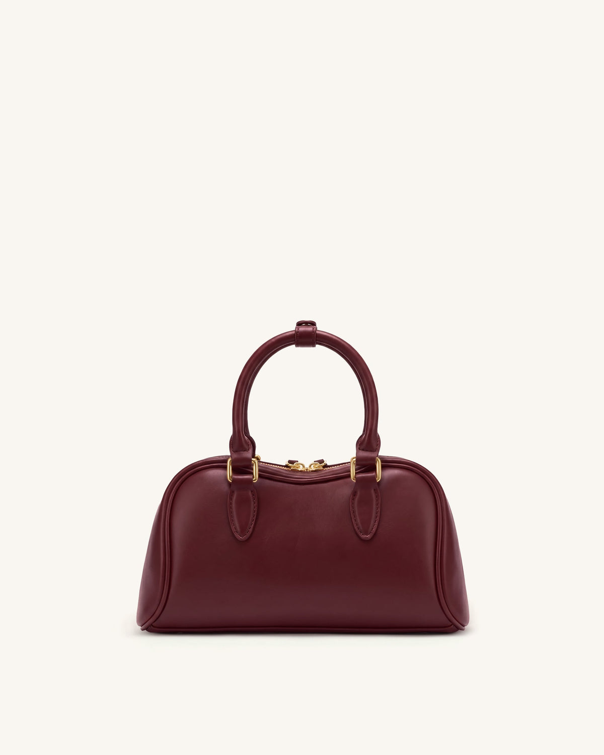 JWPE - Rosalie Bowler Top Handle Bag - Dark Burgundy