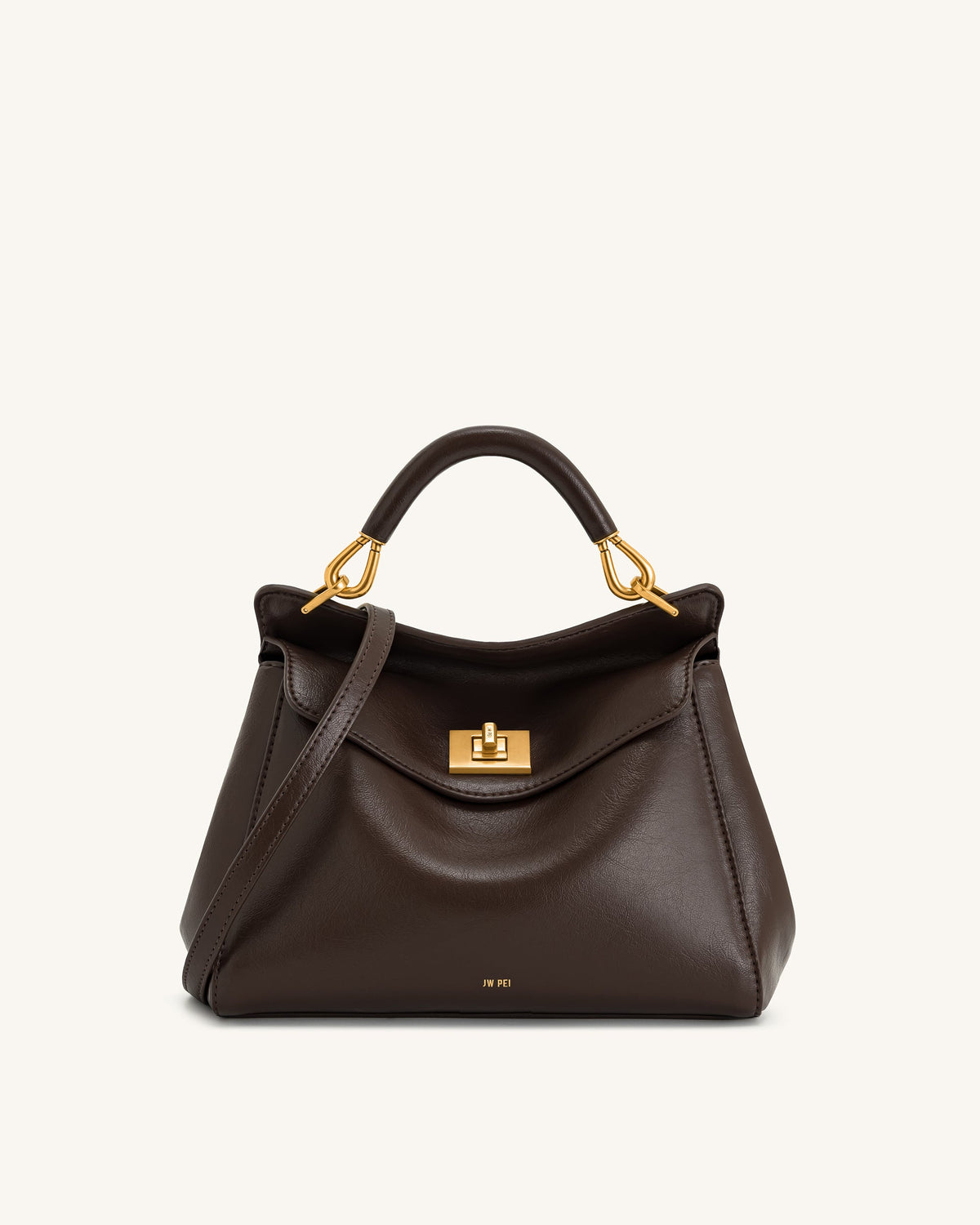 JWPE - Lucia Classic Top Handbag - Dark Brown