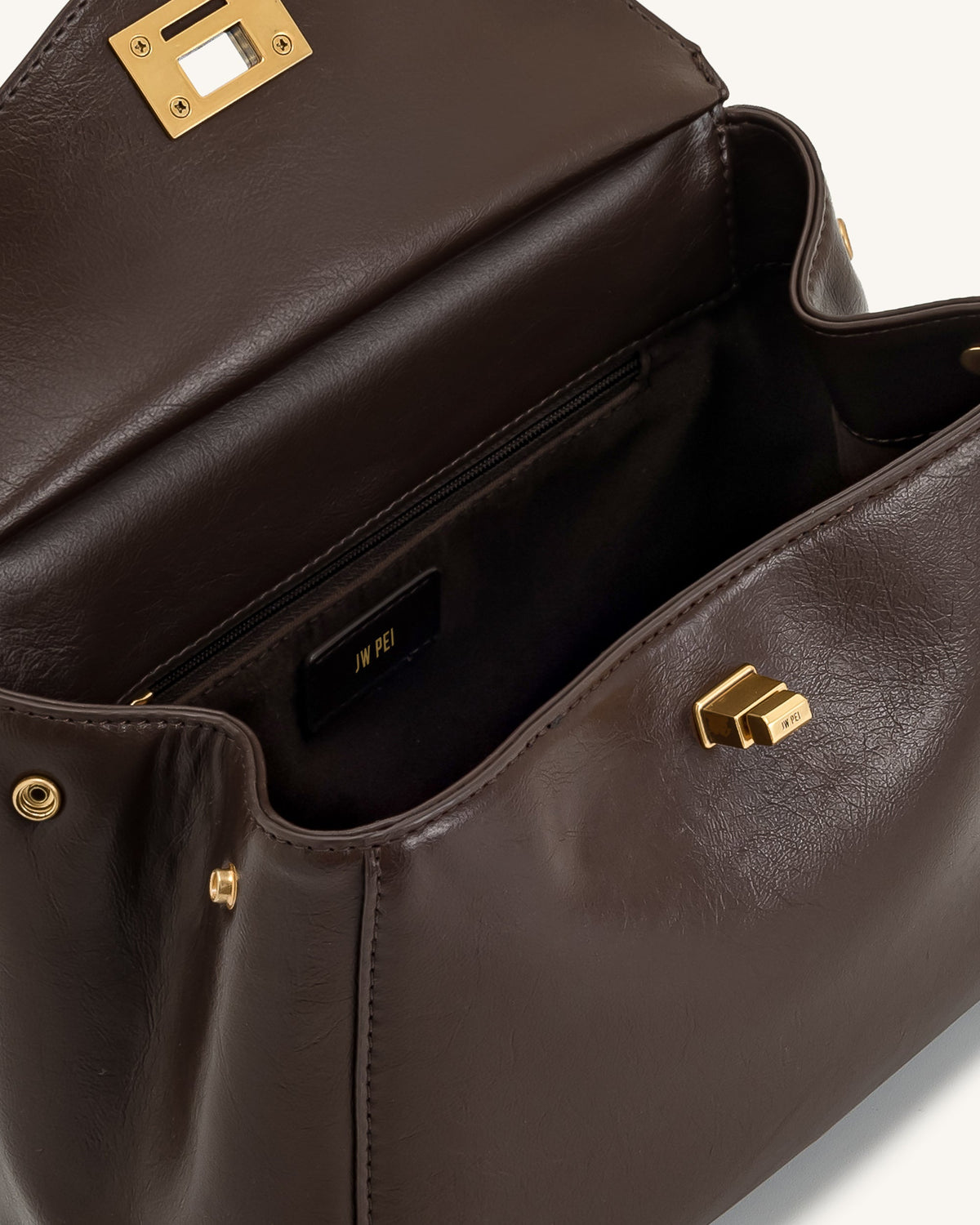 JWPE - Lucia Classic Top Handbag - Dark Brown