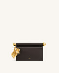 JWPE - Holly Metal Pendant Embellished Clutch - Dark Brown