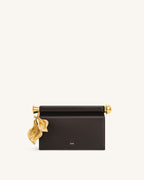 JWPE - Holly Metal Pendant Embellished Clutch - Dark Brown