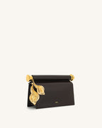 JWPE - Holly Metal Pendant Embellished Clutch - Dark Brown