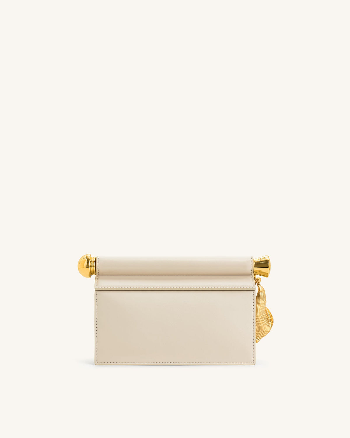 JWPE - Holly Metal Pendant Embellished Clutch - White