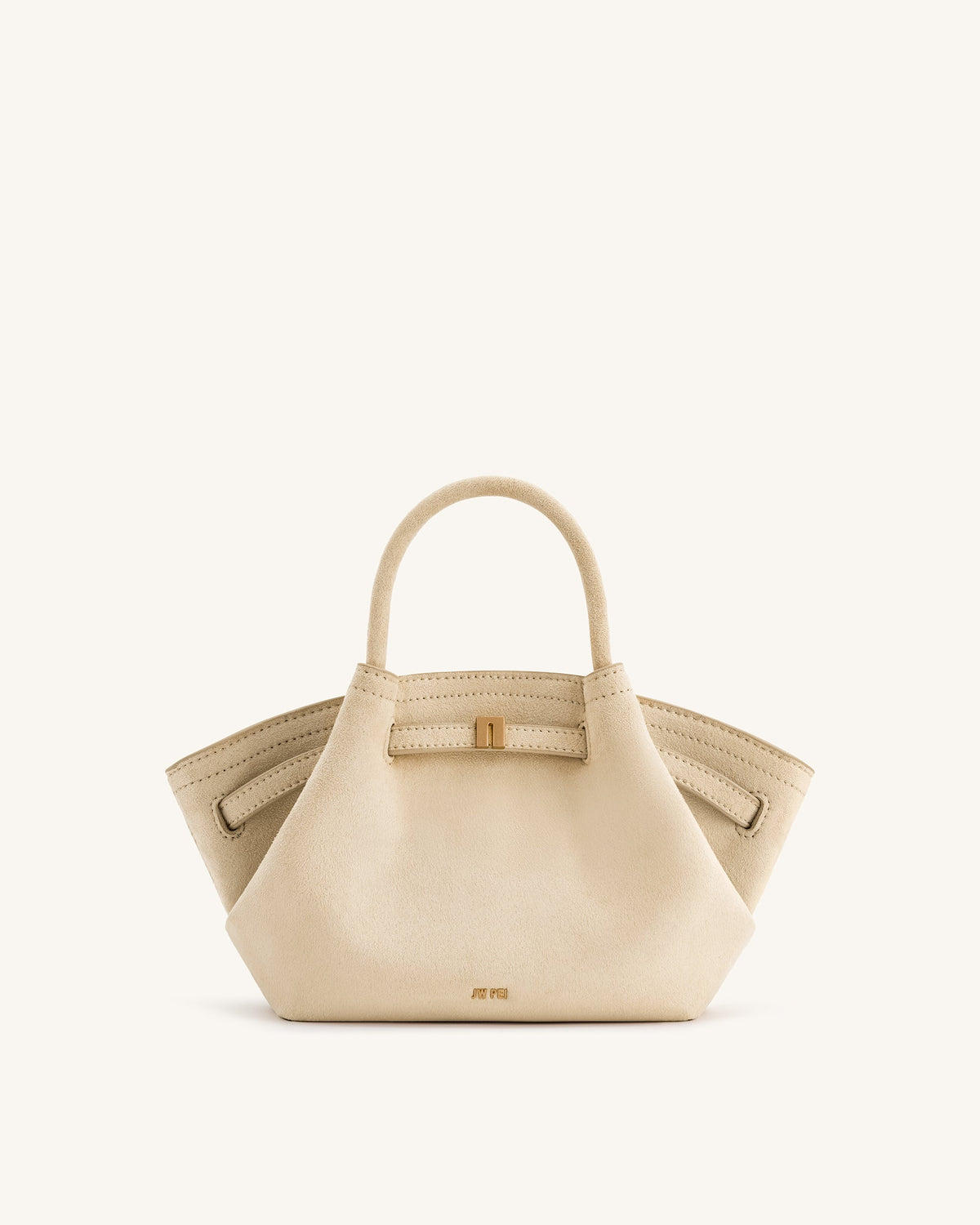JWPE - Hana Mini Faux Suede Tote Bag - Off White
