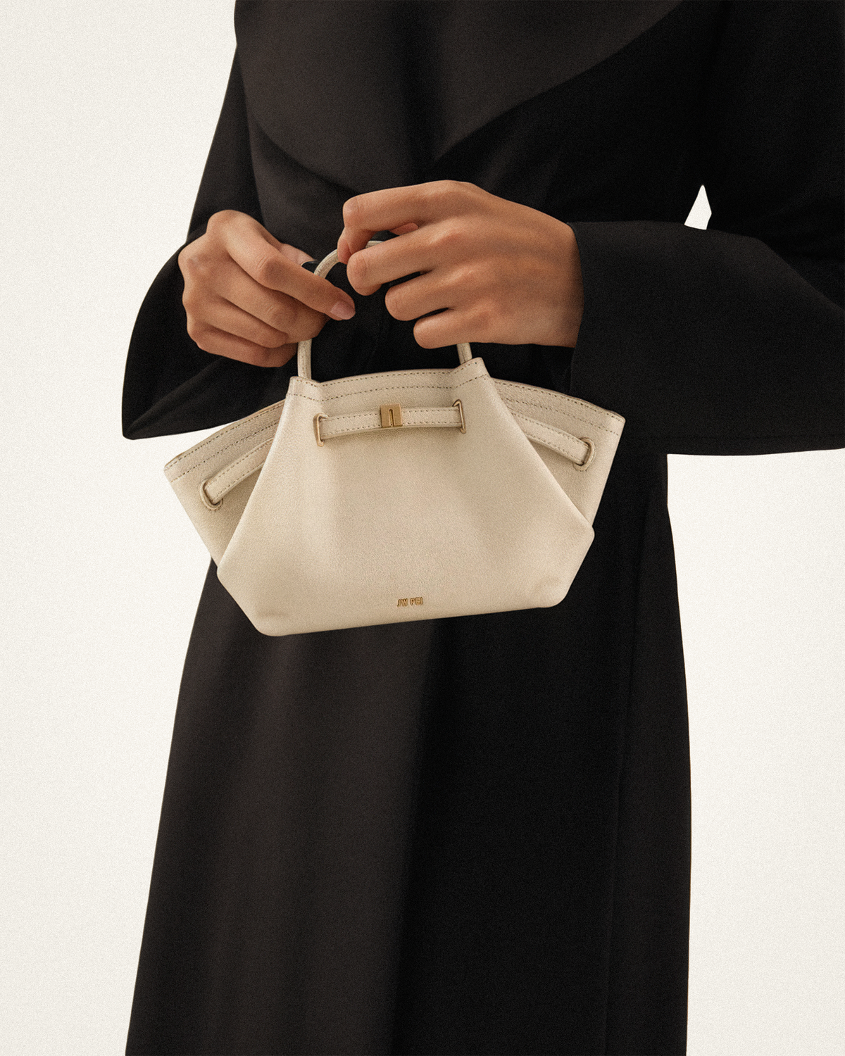 JWPE - Hana Mini Faux Suede Tote Bag - Off White