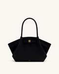 JWPE - Hana Medium Faux Suede Tote Bag - Black