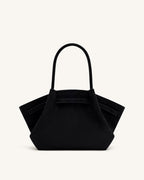 JWPE - Hana Medium Faux Suede Tote Bag - Black