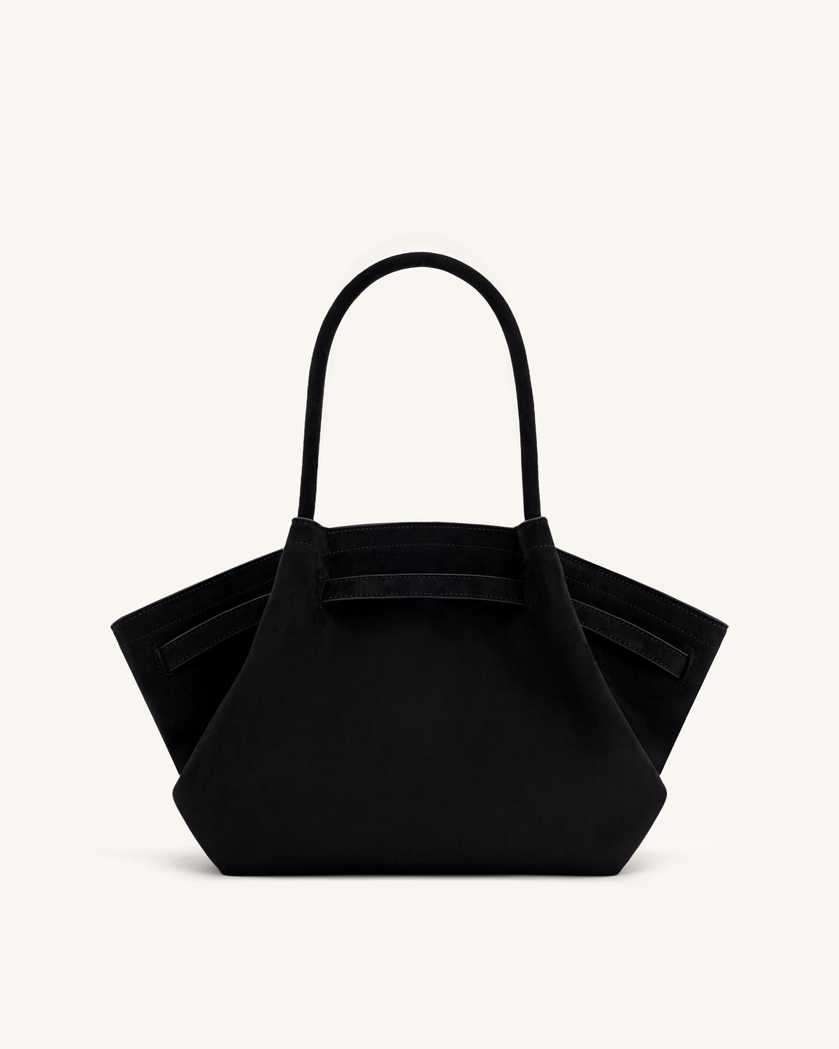 JWPE - Hana Medium Faux Suede Tote Bag - Black