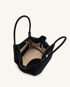 JWPE - Hana Medium Faux Suede Tote Bag - Black