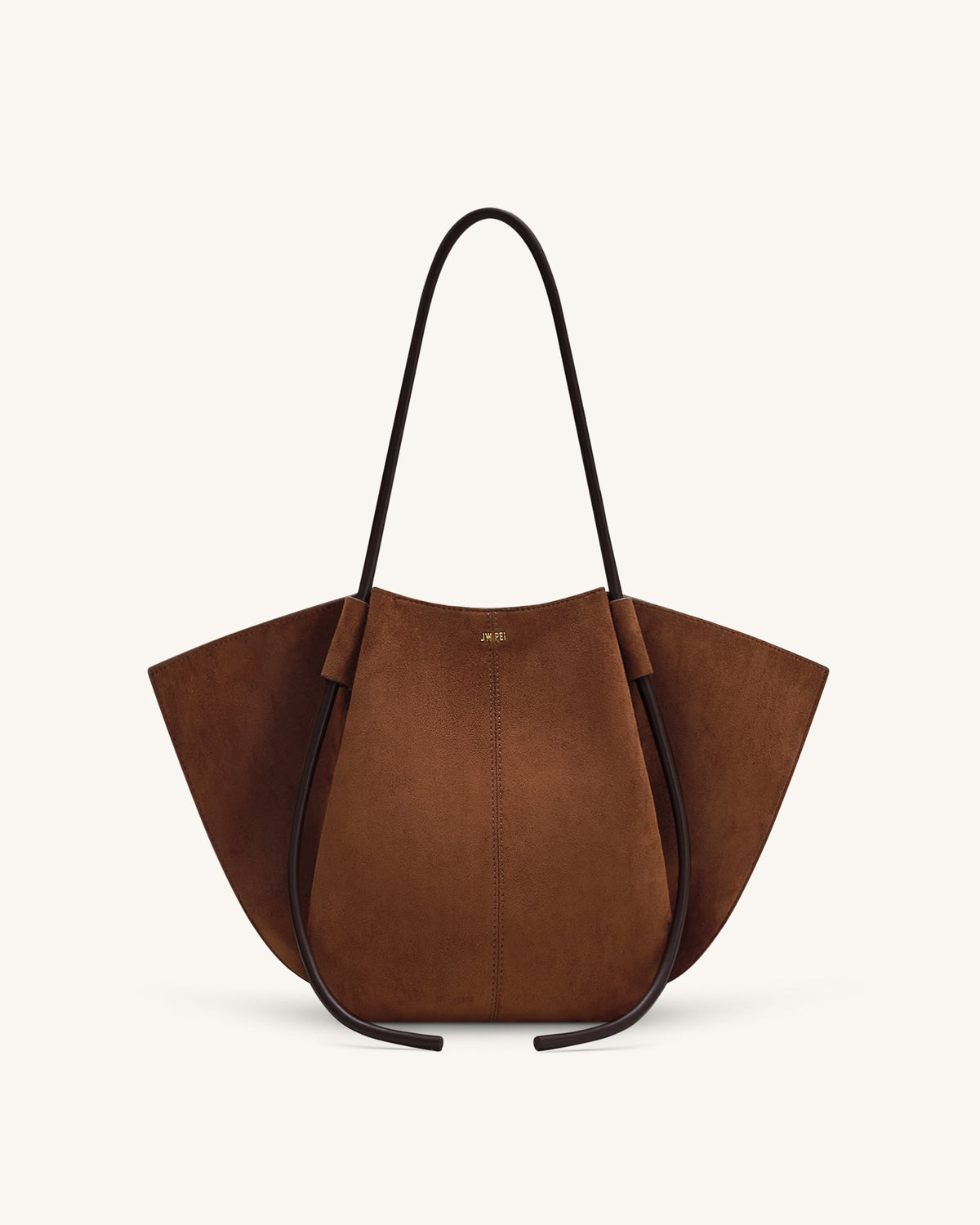JWPE - Nala Faux Suede Wide Tote Bag - Brown
