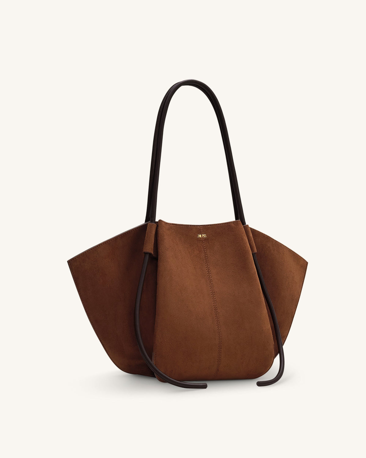 JWPE - Nala Faux Suede Wide Tote Bag - Brown