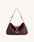 JWPE - Jayla Metal Pendant Embellished Shoulder Bag - Deep Burgundy
