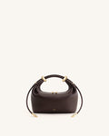 JWPE - Ellie Metal Ring Embellished Top Handle Bag - Dark Brown