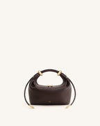 JWPE - Ellie Metal Ring Embellished Top Handle Bag - Dark Brown