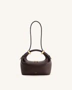 JWPE - Ellie Metal Ring Embellished Top Handle Bag - Dark Brown