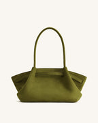 JWPE - Hana Wide Faux Suede Tote Bag - Olive Green