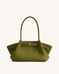 JWPE - Hana Wide Faux Suede Tote Bag - Olive Green