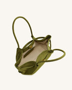 JWPE - Hana Wide Faux Suede Tote Bag - Olive Green