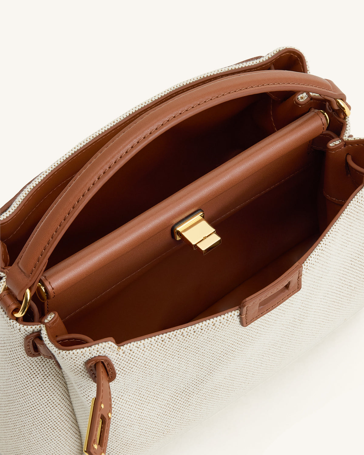 JWPE - Carmen Top Handle Bag - Brown Canvas