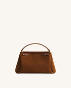 JWPE - Carmen Faux Suede Top Handle Bag - Brown