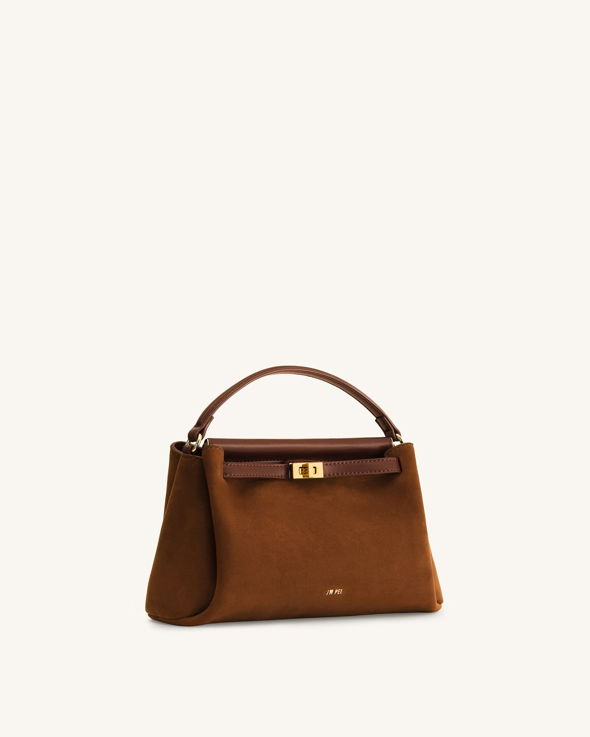 JWPE - Carmen Faux Suede Top Handle Bag - Brown