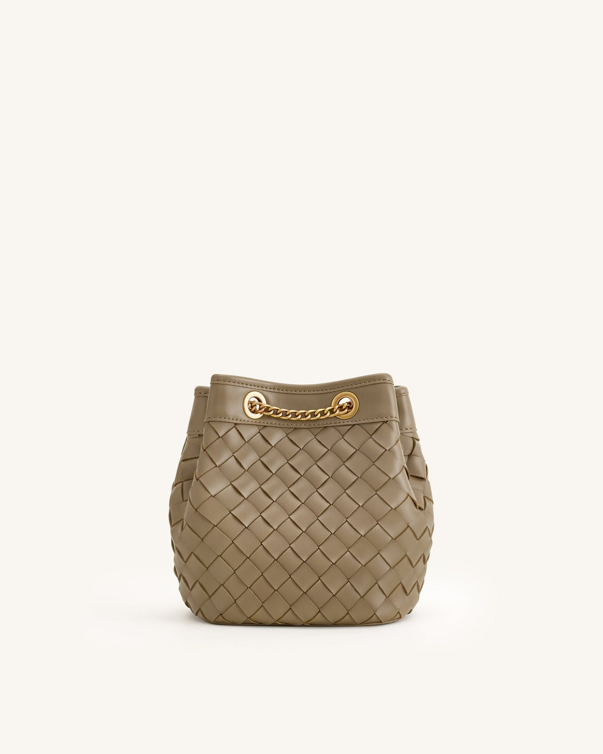 JWPE - Yara Hand-Woven Bucket Bag - Taupe