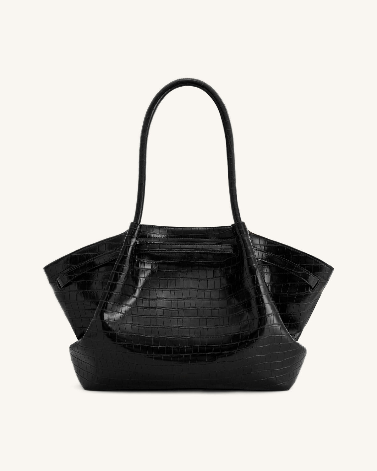JWPE - Hana Large Tote Bag - Black Croc