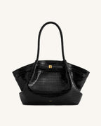 JWPE - Hana Large Tote Bag - Black Croc