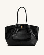 JWPE - Hana Large Tote Bag - Black Croc