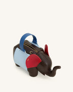JWPE - Claire Elephant Shaped Handbag - Dark Brown/Blue