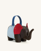 JWPE - Claire Elephant Shaped Handbag - Dark Brown/Blue