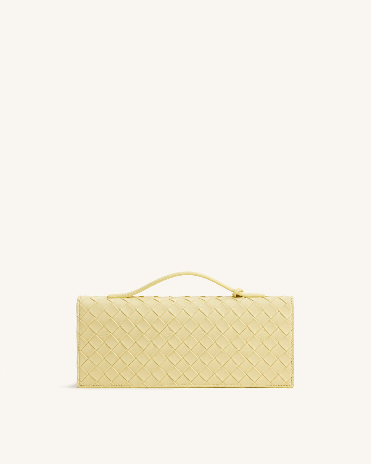 JWPE - Celeste Woven Textured Envelope Top Handle Bag - Yellow