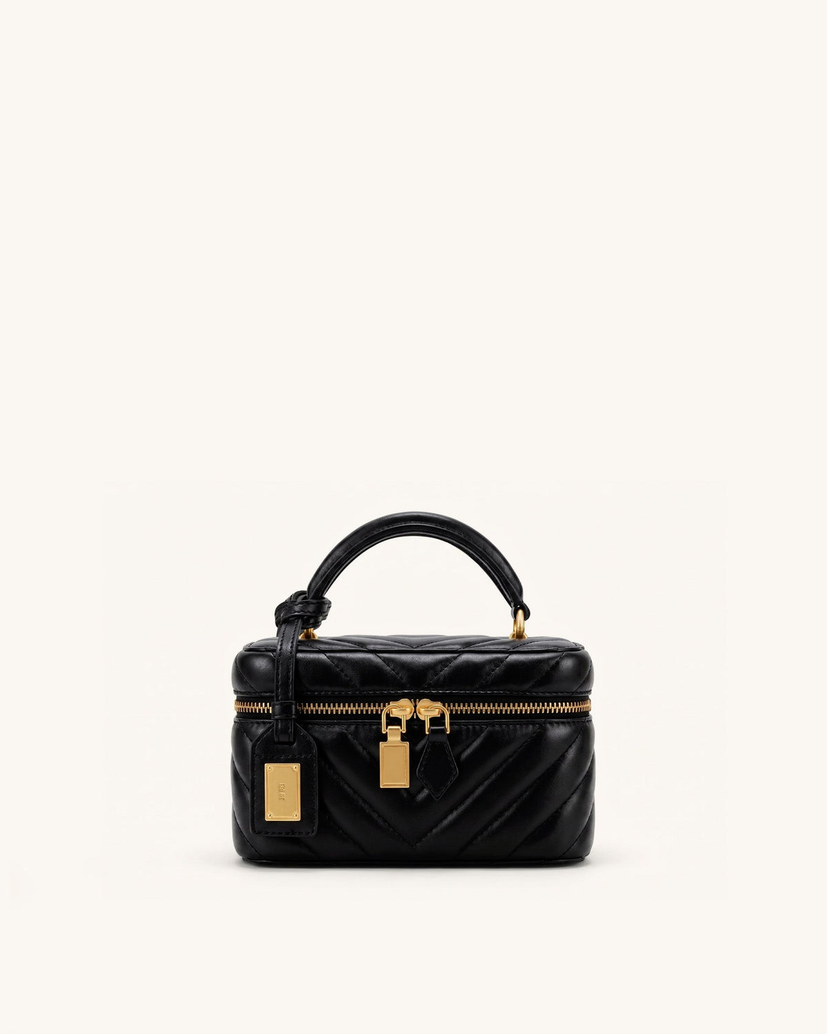JWPE - Cleo Box Shape Top Handle Bag - Charcoal Black