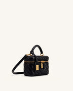 JWPE - Cleo Box Shape Top Handle Bag - Charcoal Black