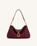 JWPE - Jayla Metal Pendant Embellished Shoulder Bag - Burgundy