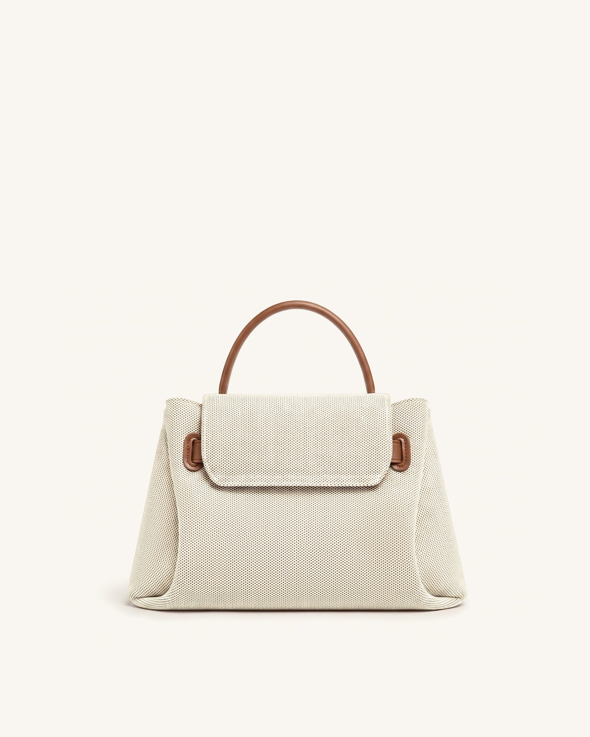 JWPE - Rhea Small Double Buckle Shoulder Bag - Brown Canvas